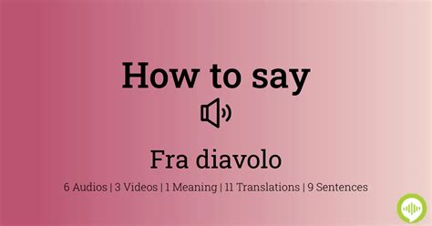 fra diavolo pronunciation